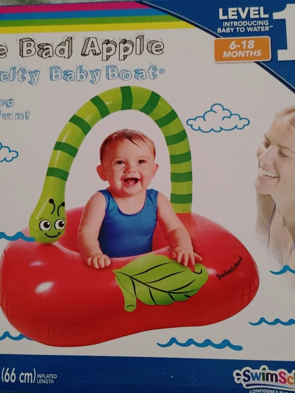 BNIB Swim School The Bad Apple Novelty Baby Boat Level 1 (6-18 mo.)